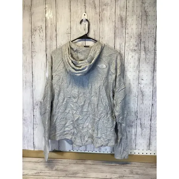 The North Face Women’s Lightweight Gray Hooded Jacket Large Long Sleeve - Picture 2 of 3